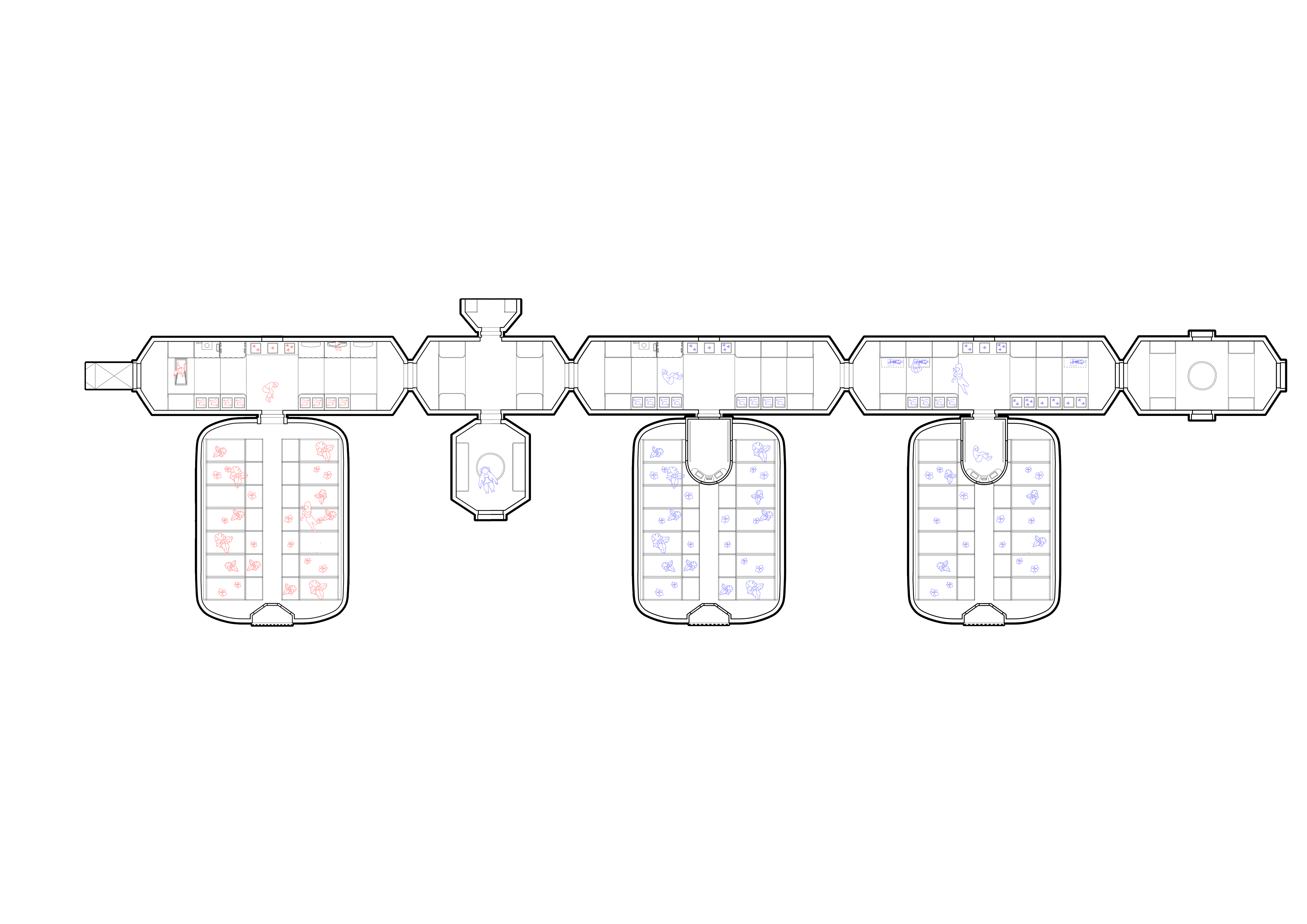 Research and microgravity — horizontal plan