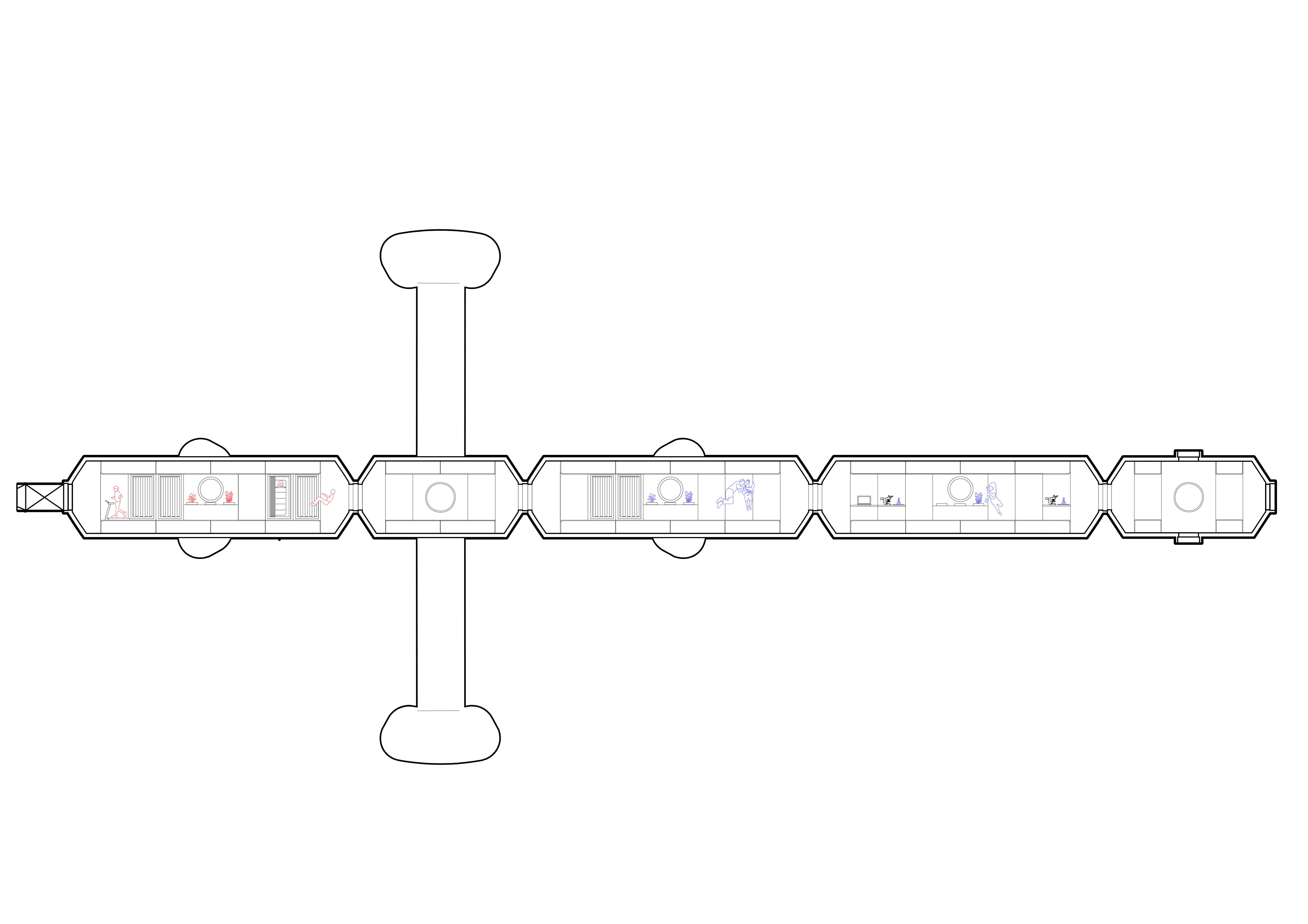 Microgravity floor plan