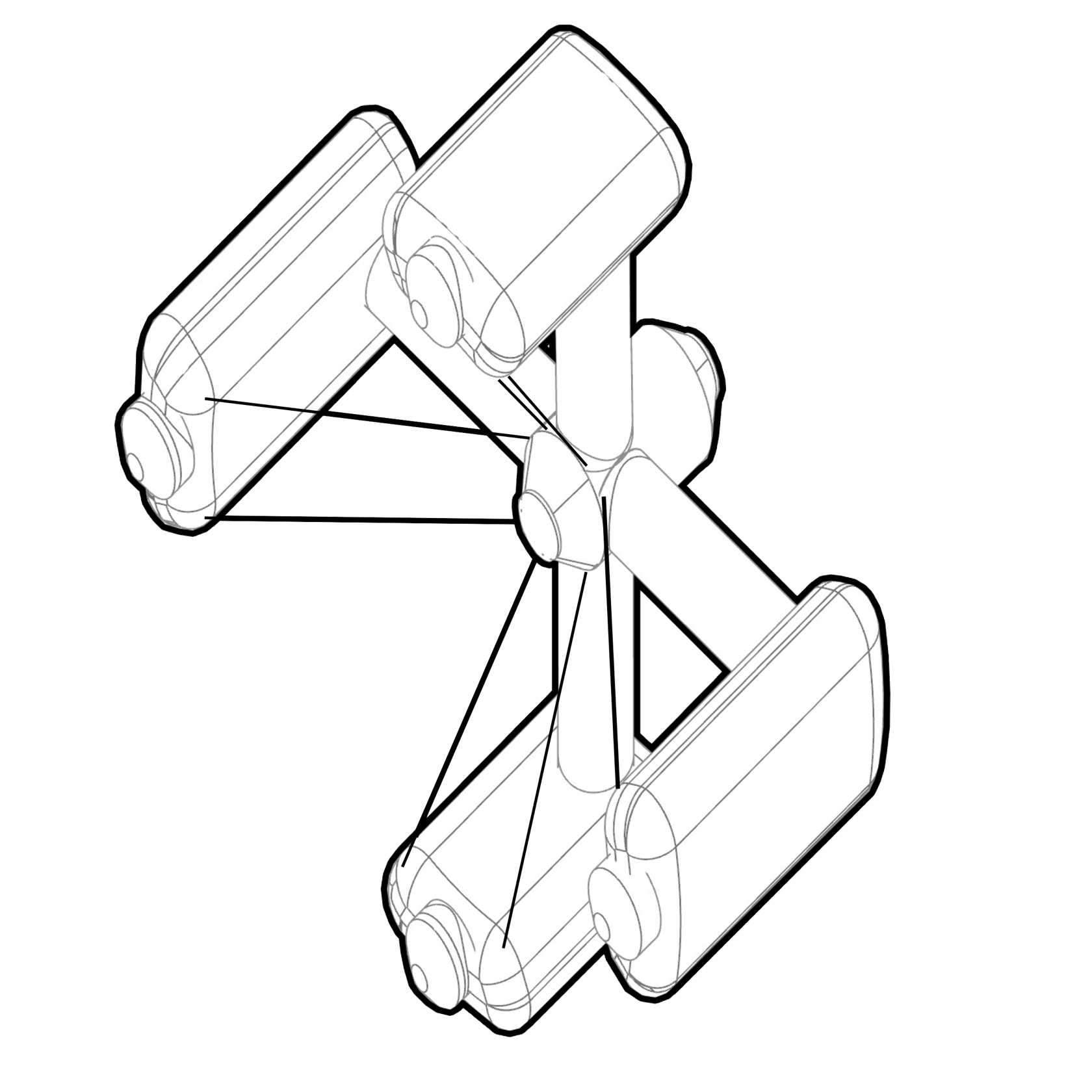 Space Crusader axonometric view